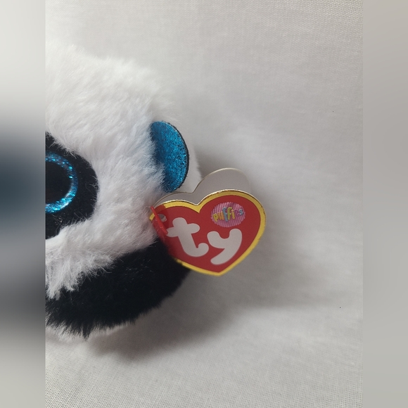 Ty Beanie Puffies Balls  "Bamboo the Panda"  NEW with tags  Birthday June 7th - Picture 2 of 5